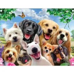 Selfie Honden - metalen bord