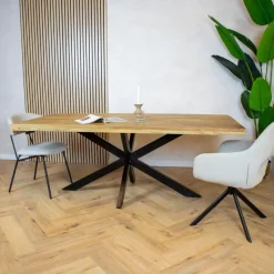 Senna eettafel industrieel rechthoek mangohout 160cm