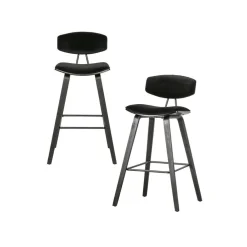 Senn Barstoel Velvet Zwart