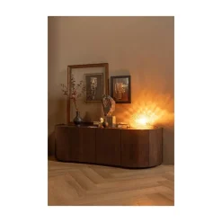 Sense Dressoir 4-Deurs Mangohout Walnoot 160cm