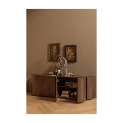 Sense Dressoir 4-Deurs Mangohout Walnoot 160cm