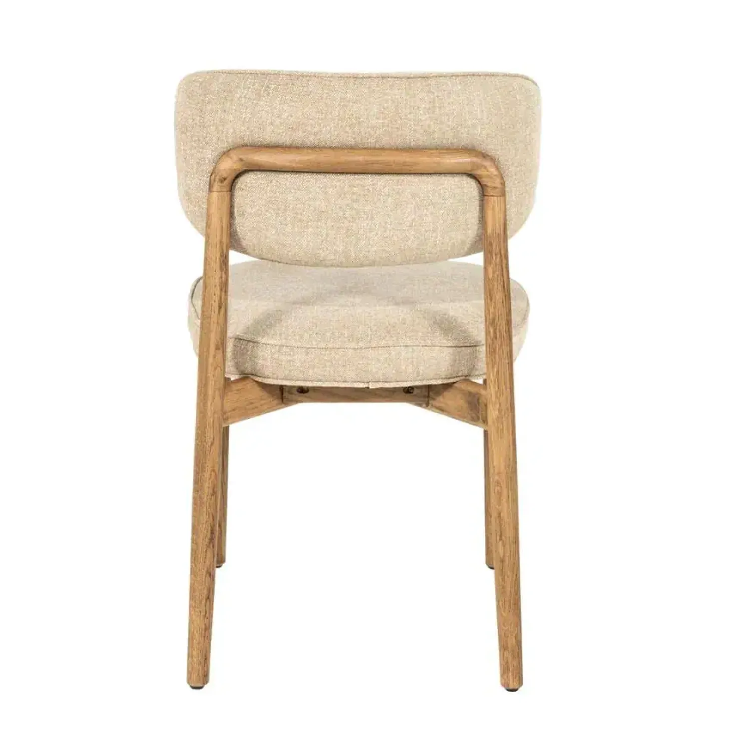 Serene Rune Eetkamerstoel Bruin hout - Taupe stof
