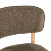 Serene Rune Eetkamerstoel Naturel hout - Bruine stof