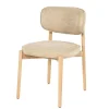 Serene Rune Eetkamerstoel Naturel hout - Taupe stof