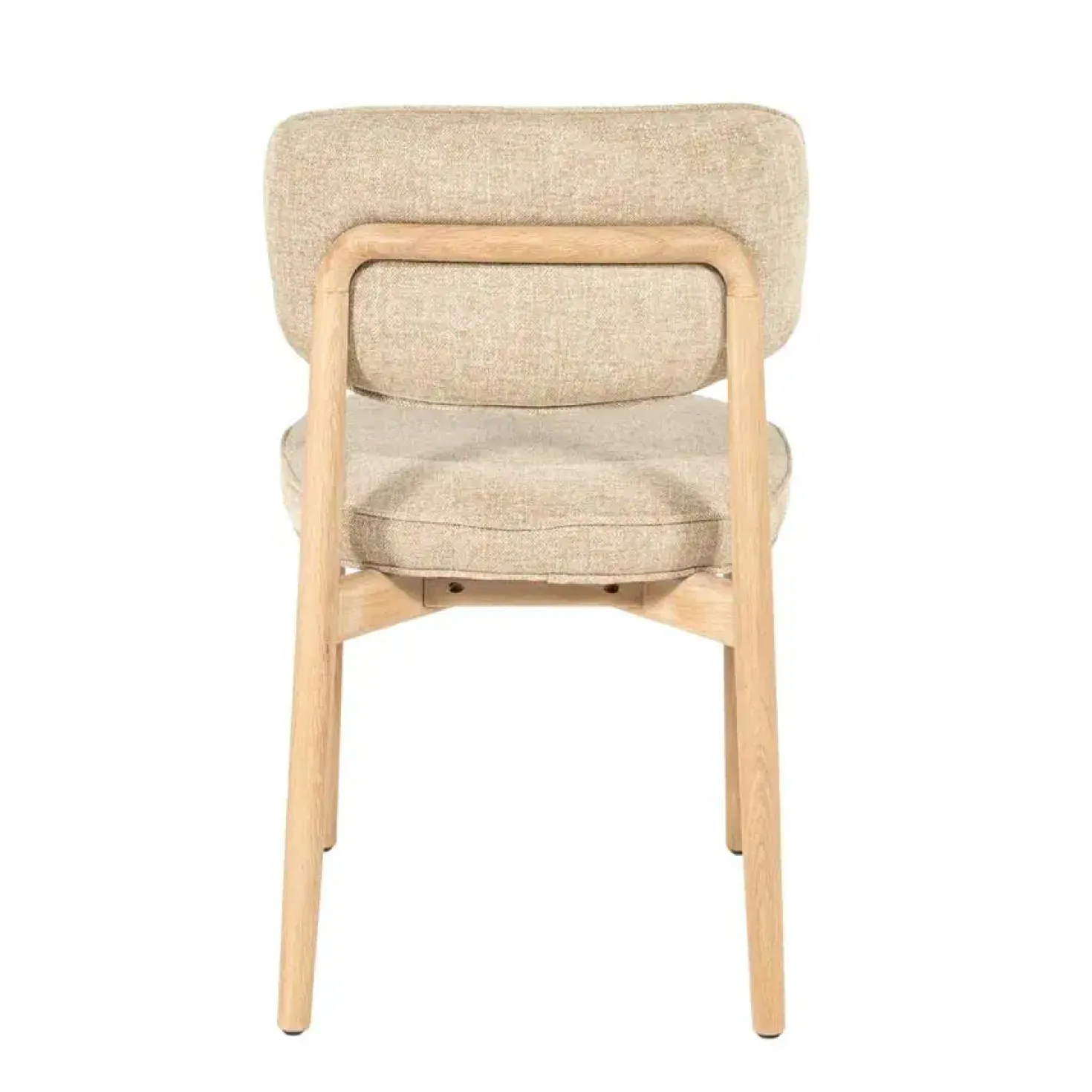 Serene Rune Eetkamerstoel Naturel hout - Taupe stof