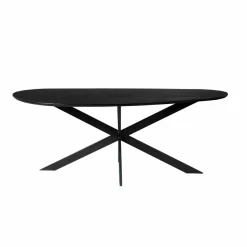 Shane Eettafel Organisch Zwart Eikenhout 210cm