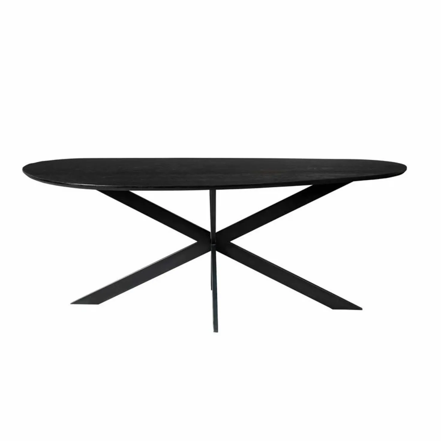 Shane Eettafel Organisch Zwart Eikenhout 210cm