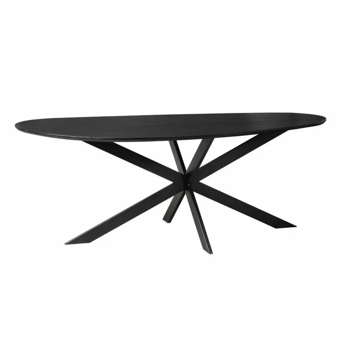 Shane Eettafel Organisch Zwart Eikenhout 280cm