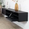 Sigge Zwevend Tv meubel zwart 200cm
