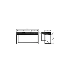 Silas Sidetable Essen Blacknight 140cm