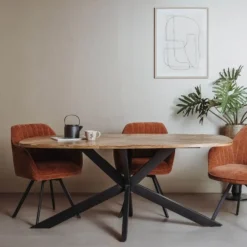 Silvi eettafel visgraat naturel
