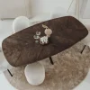 Silvi eettafel visgraat olijfbruin 180cm