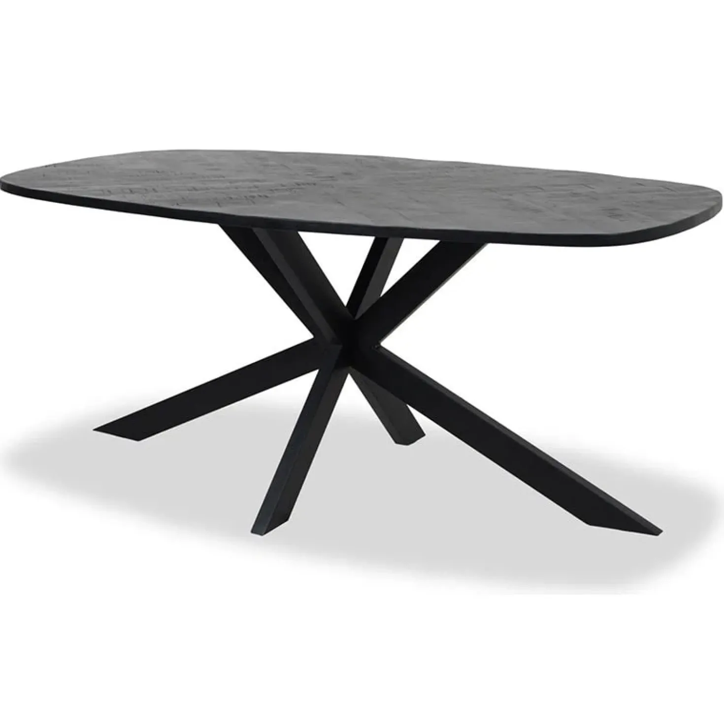 Silvi eettafel visgraat zwart