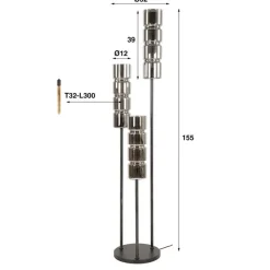 Silvio 3-lichts Vloerlamp Glas