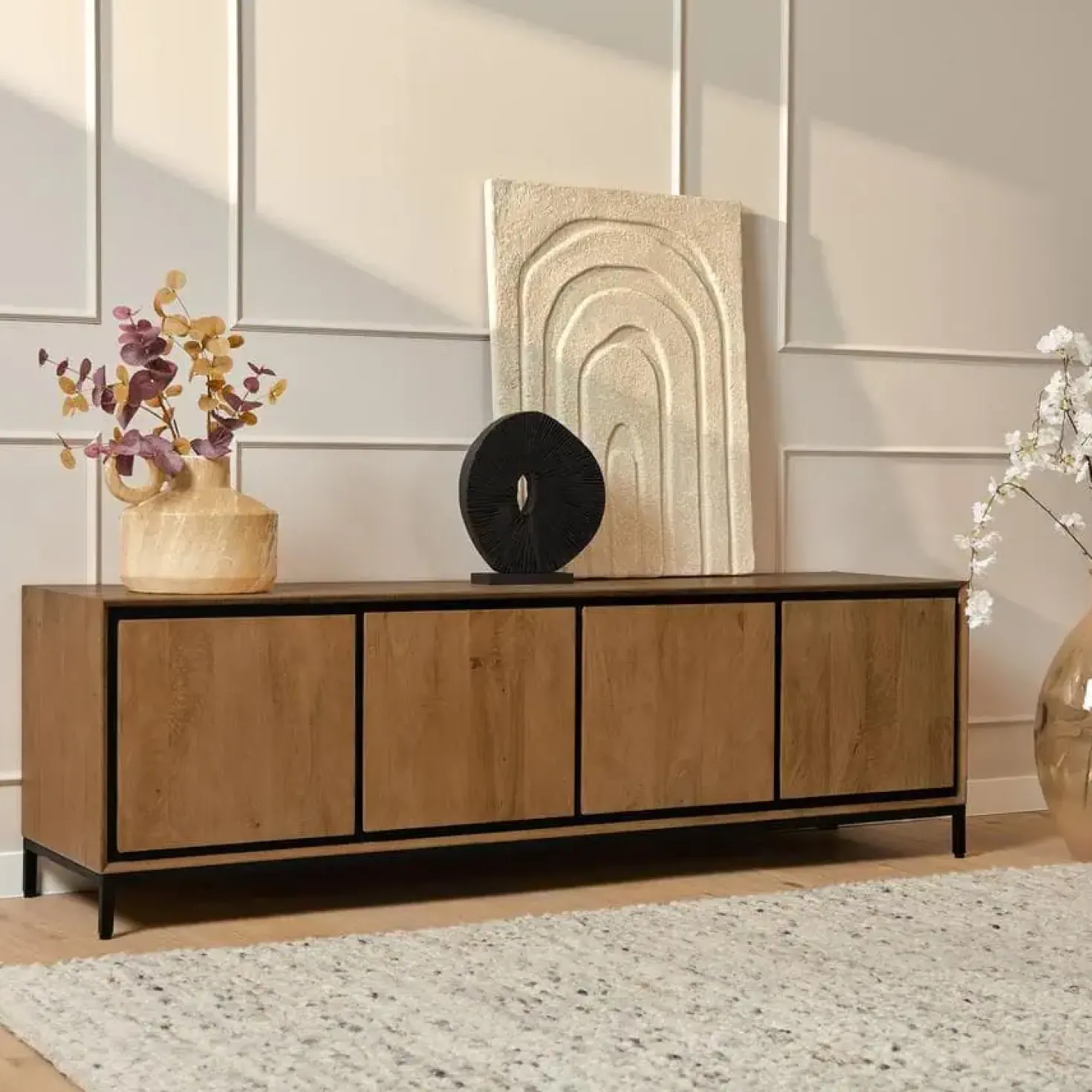 Sindacco Tv meubel Mangohout 180 cm