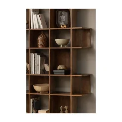 Sinne Boekenkast Mangohout Walnoot 130cm