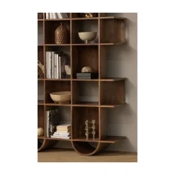 Sinne Boekenkast Mangohout Walnoot 130cm