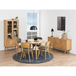 Skano Eetkamerstoel Grijs met Hout