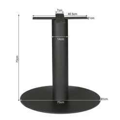 Slate Kolompoot zwart 70cm