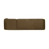 Sloping Hoekbank Rechts Structure Velvet Brass