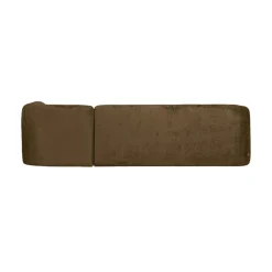 Sloping Hoekbank Rechts Structure Velvet Brass