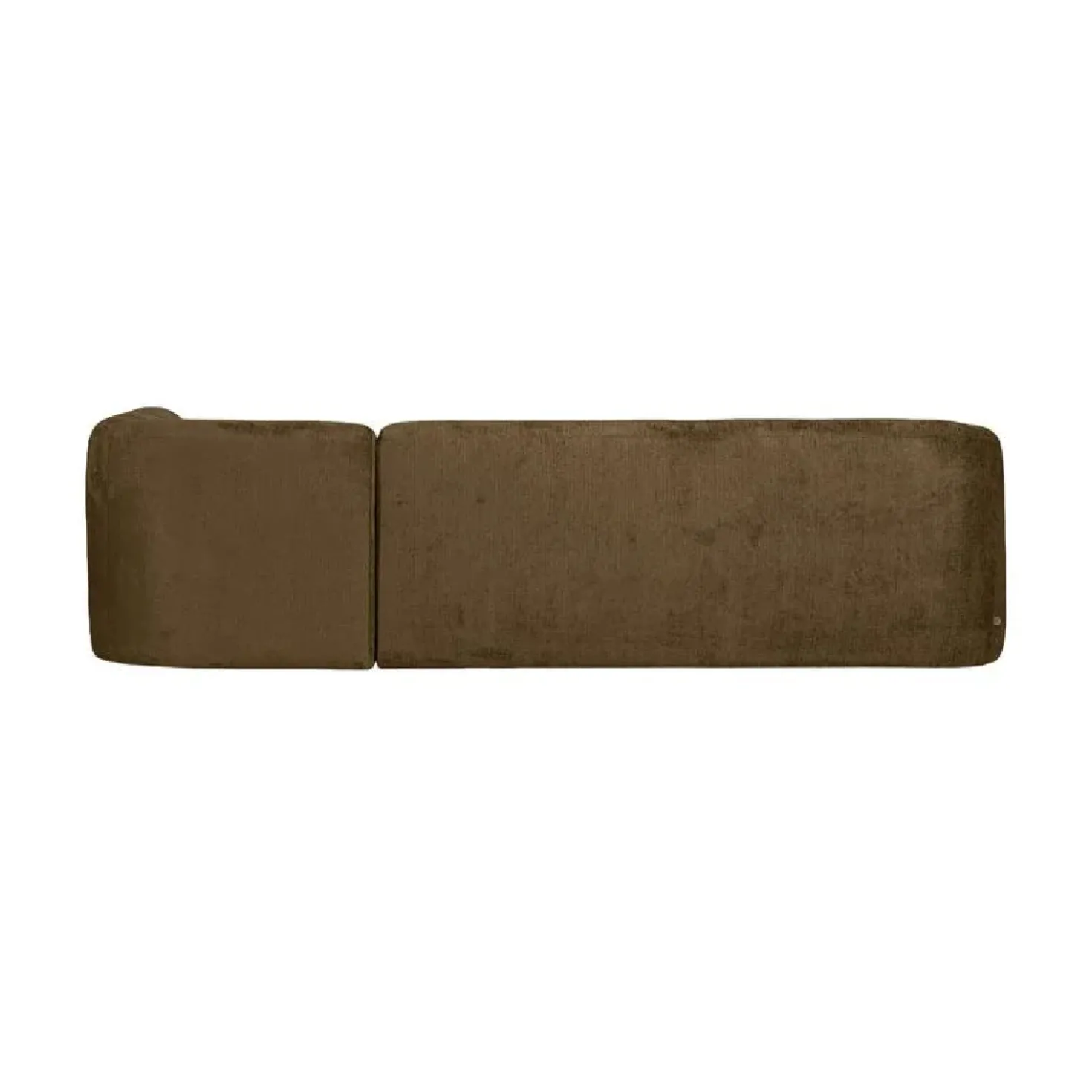 Sloping Hoekbank Rechts Structure Velvet Brass