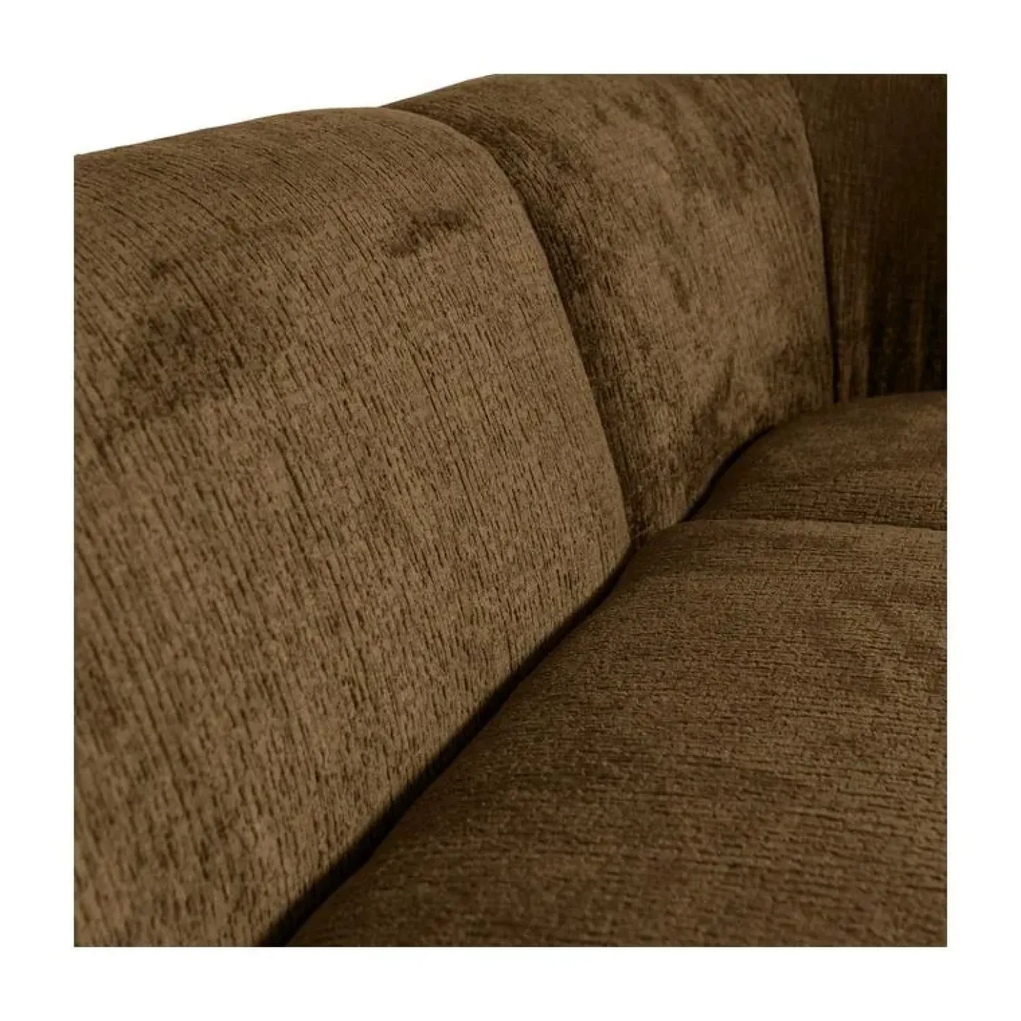 Sloping Hoekbank Rechts Structure Velvet Brass
