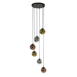 Solaro 6-lichts Hanglamp getrapt industrieel
