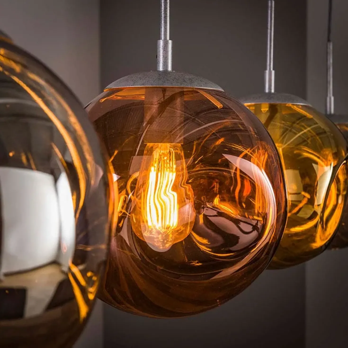 Solaro 4-lichts Hanglamp industrieel