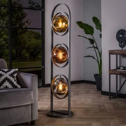 Solaro 3-lichts Vloerlamp industrieel