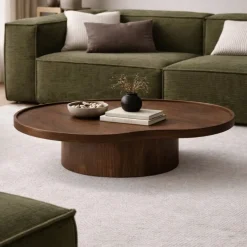 Solis Salontafel niervorm Walnoot 110 cm