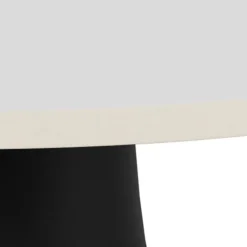 Solvani Salontafel laag Rond Keramiek Zwart-Wit 70cm