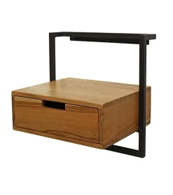 Sonic houten nachtkastje industrieel 44cm