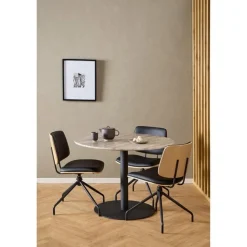 Sorana Eetkamerstoel Zwart met Hout