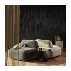 Soya Bijzettafel rond Glas Zwart 60cm