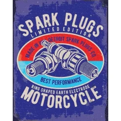 Spark Plugs Motorcycle - metalen bord