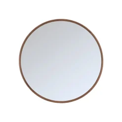 Spiegel Oliva Bruin rond Eikenhout 90cm