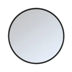 Spiegel Oliva Zwart rond Eikenhout 110cm