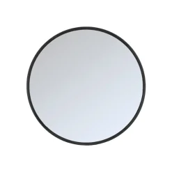 Spiegel Oliva Zwart rond Eikenhout 90cm