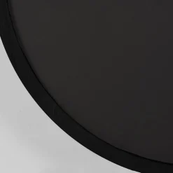 Spiegel Oliva Zwart rond Eikenhout 90cm