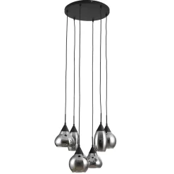 Spix Hanglamp 6-lichts smoke glas