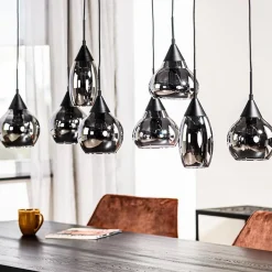 Spix Hanglamp 8-lichts smoke glas