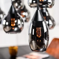 Spix Hanglamp 8-lichts smoke glas