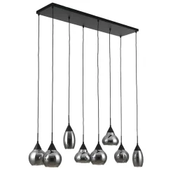 Spix Hanglamp 8-lichts smoke glas