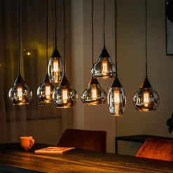 Spix Hanglamp 8-lichts smoke glas