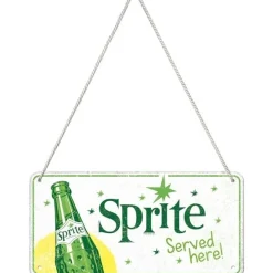 Sprite Served here - metalen bord