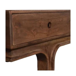 Staes TV Meubel 3 Lades Mangohout Walnoot 180cm