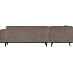 Statement Hoekbank Links Ribstof Taupe