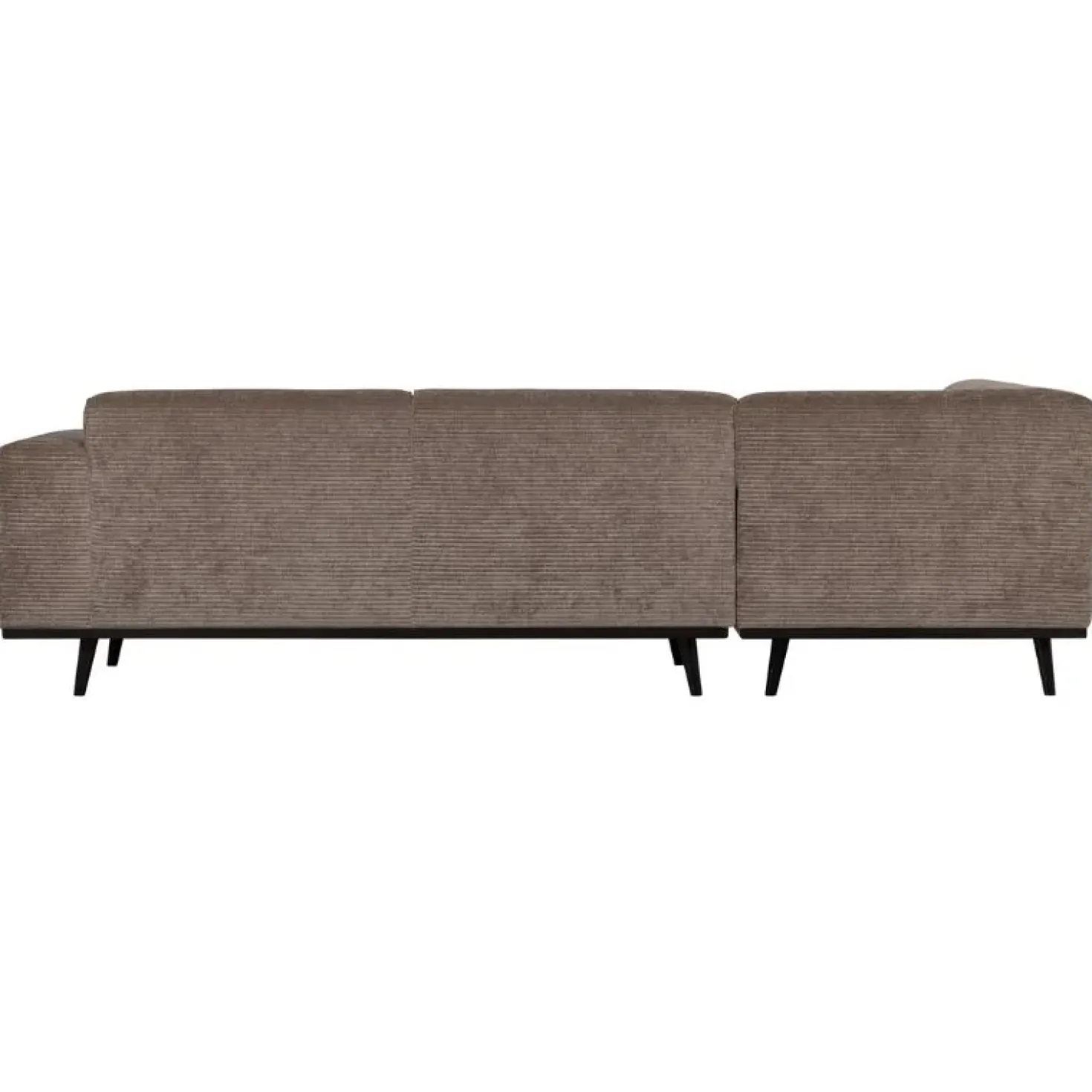 Statement Hoekbank Links Ribstof Taupe
