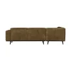 Statement Hoekbank Links Structure Velvet Brass